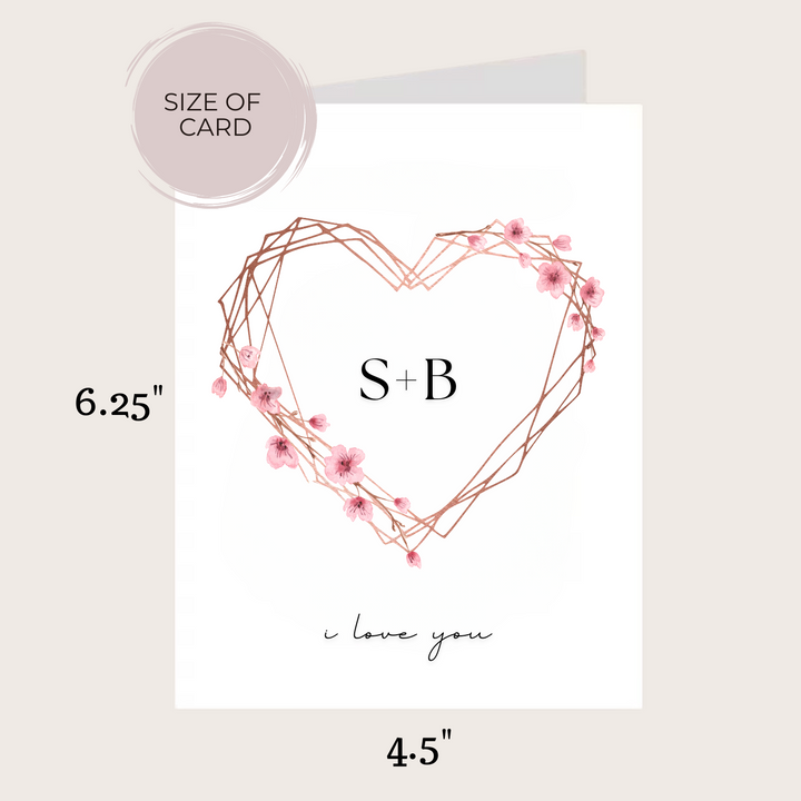 COUPLES PINK HEART CARD