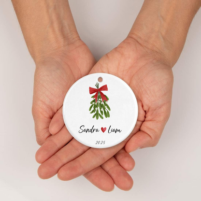 COUPLES MISTLETOE ORNAMENT