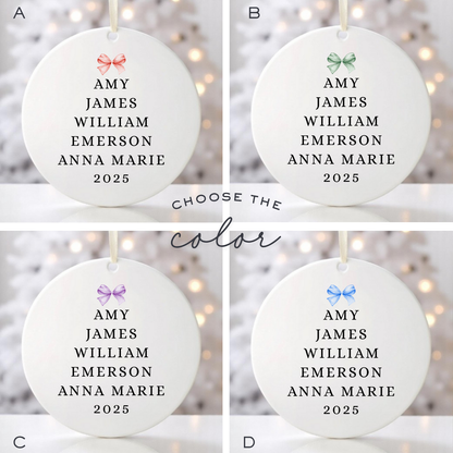 FAMILY NAME CHRISTMAS TREE  ORNAMENT