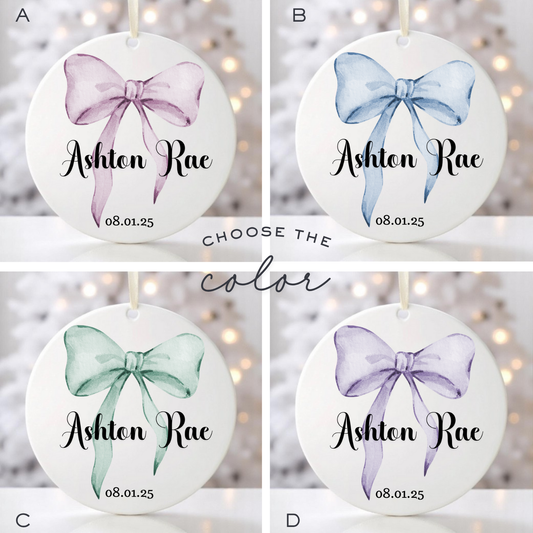 BOW NAME ORNAMENT