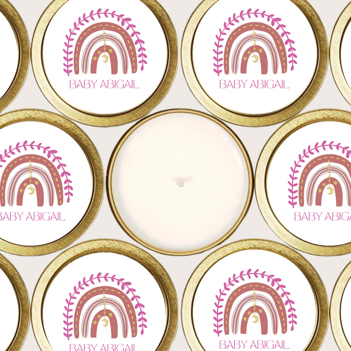 PINK BOHO RAINBOW CANDLE