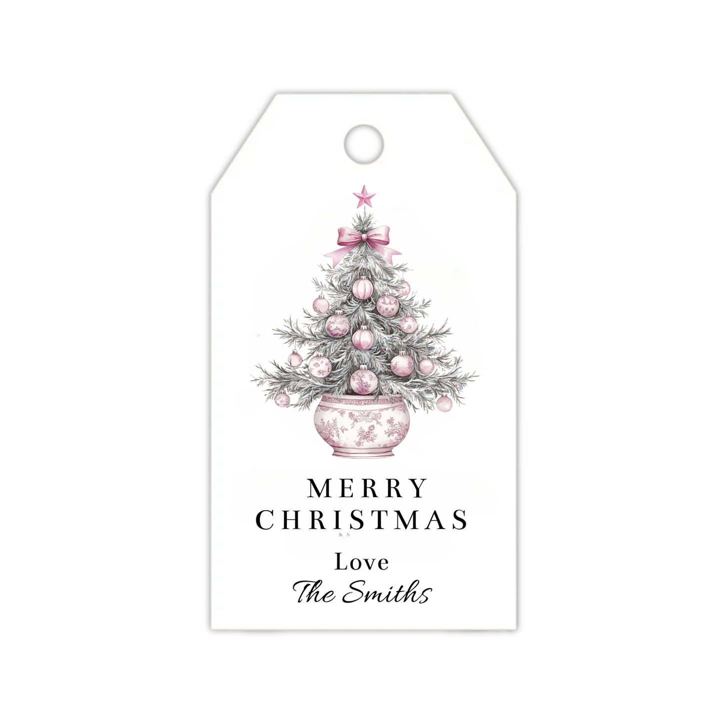 Pink Christmas Gift Tags.