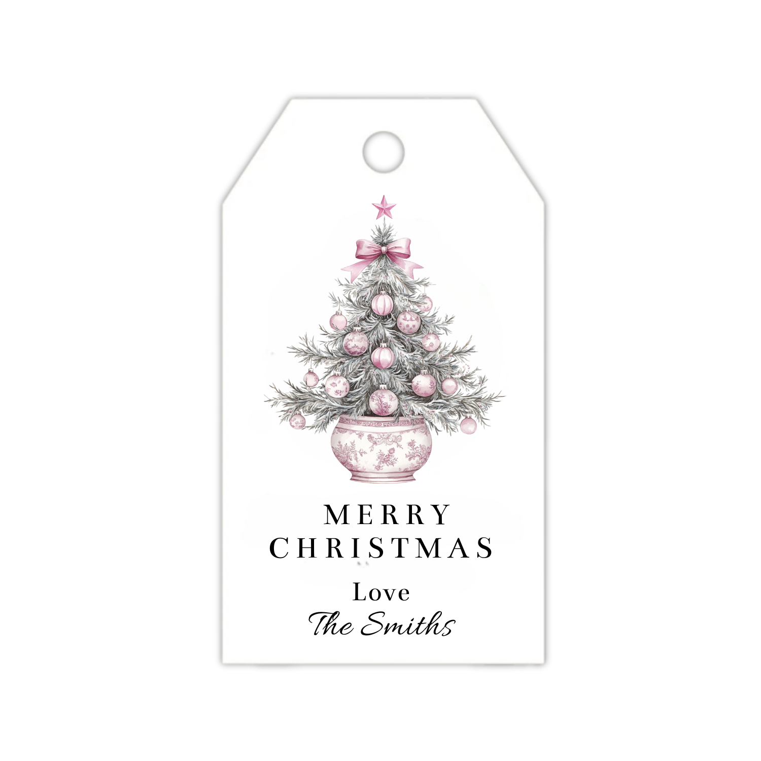 Pink Christmas Gift Tags.