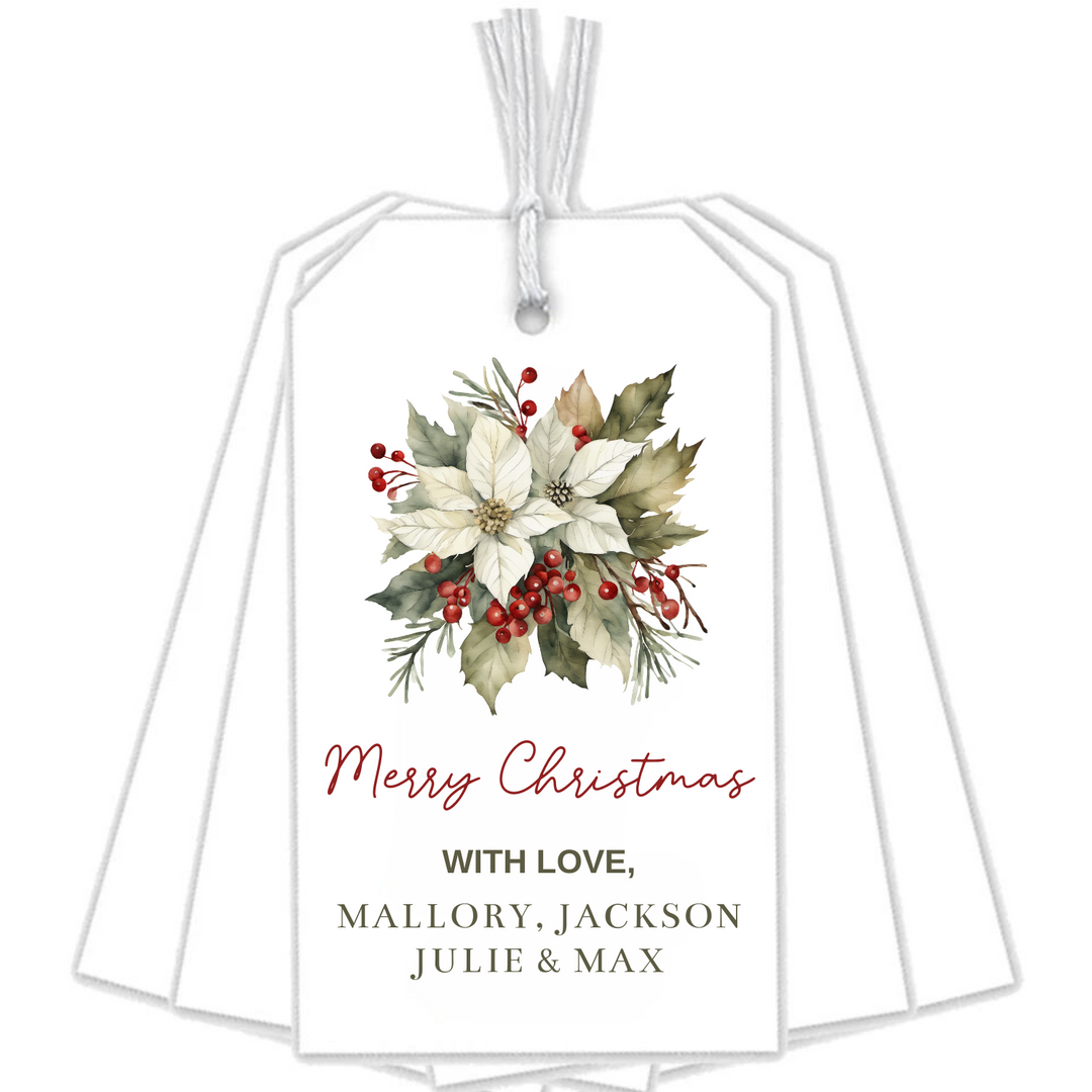 POINSETTIA GIFT TAGS