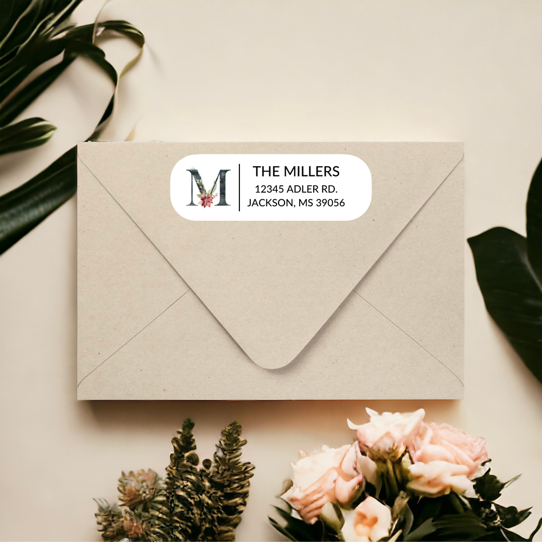 kraft envelope with mailing address label.