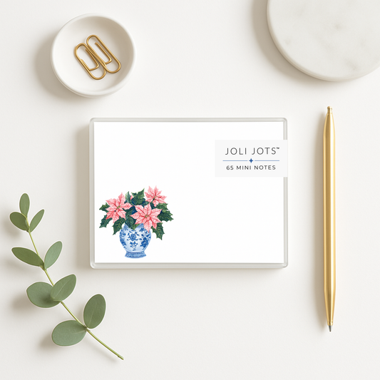 CHINOISERIE POINSETTIA MINI NOTES