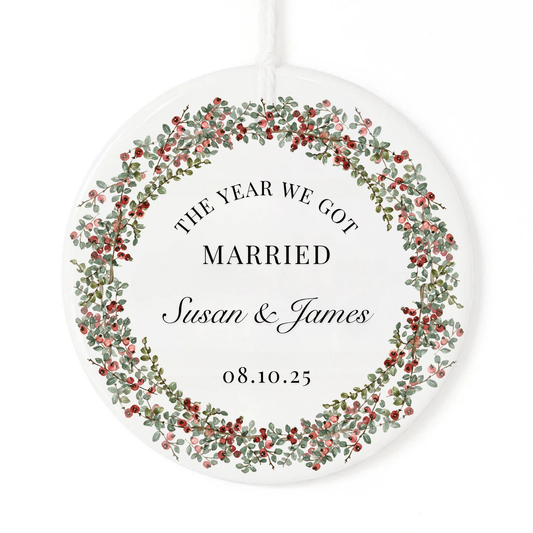 The Year We Got Married Ornament