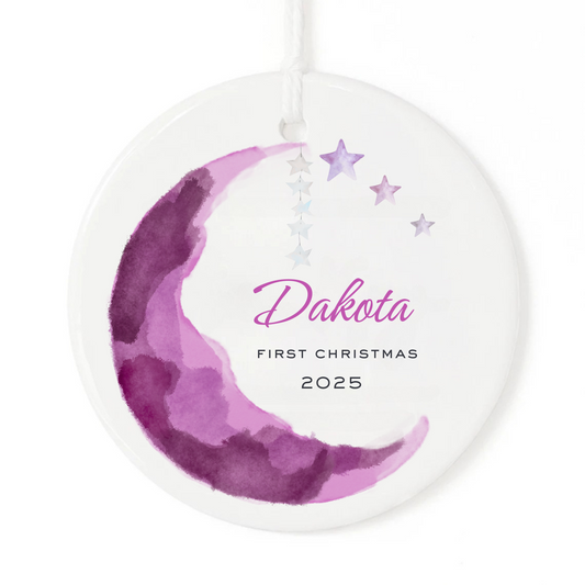 Baby Moon Ornament First Christmas Gift