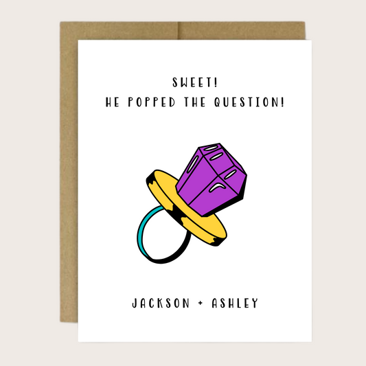 RING POP ENGAGMENT CARD