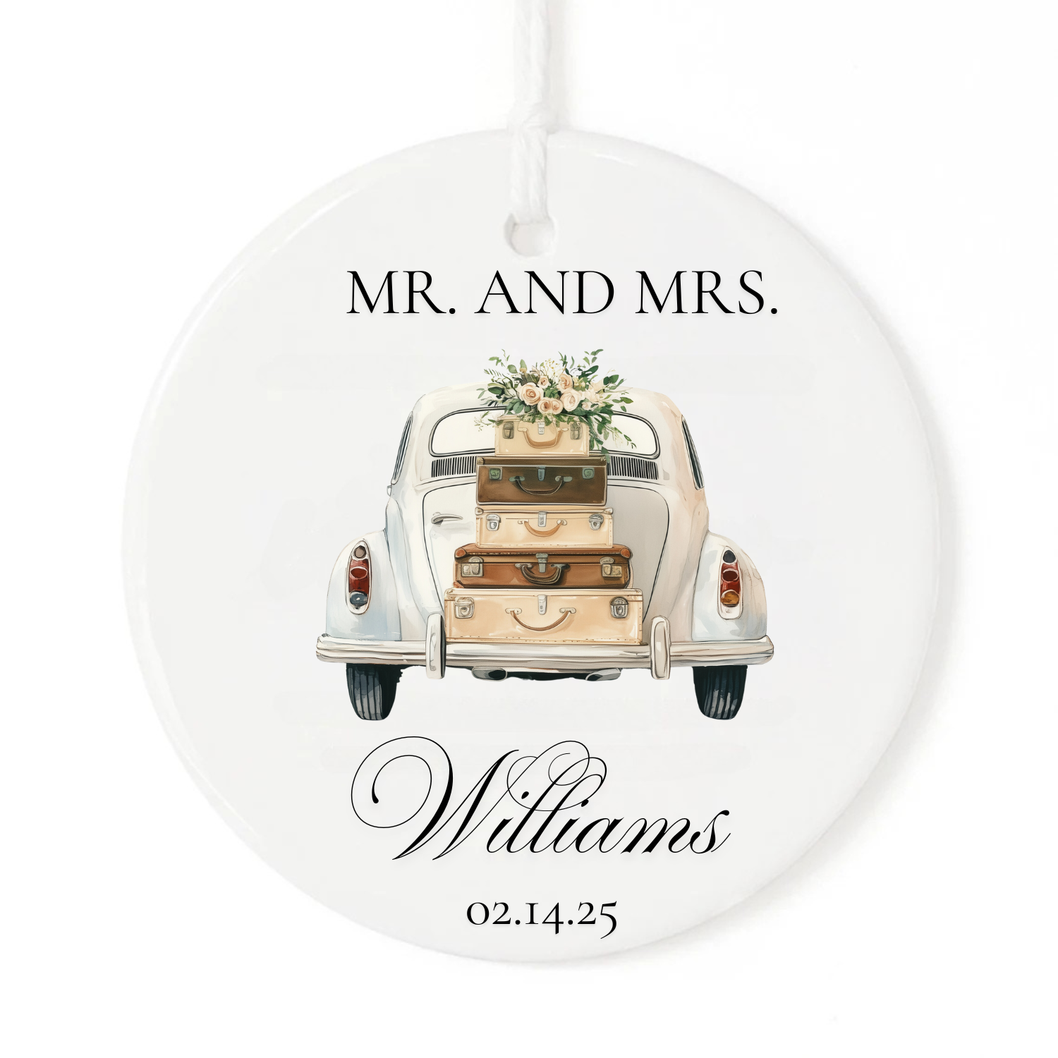 Mr. and Mrs. Wedding Ornament Gift