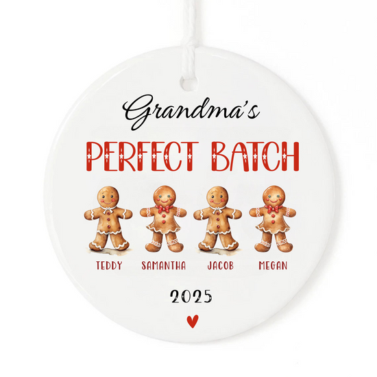 Personalized Perfect Batch Christmas Ornament Gift for Grandmothers.