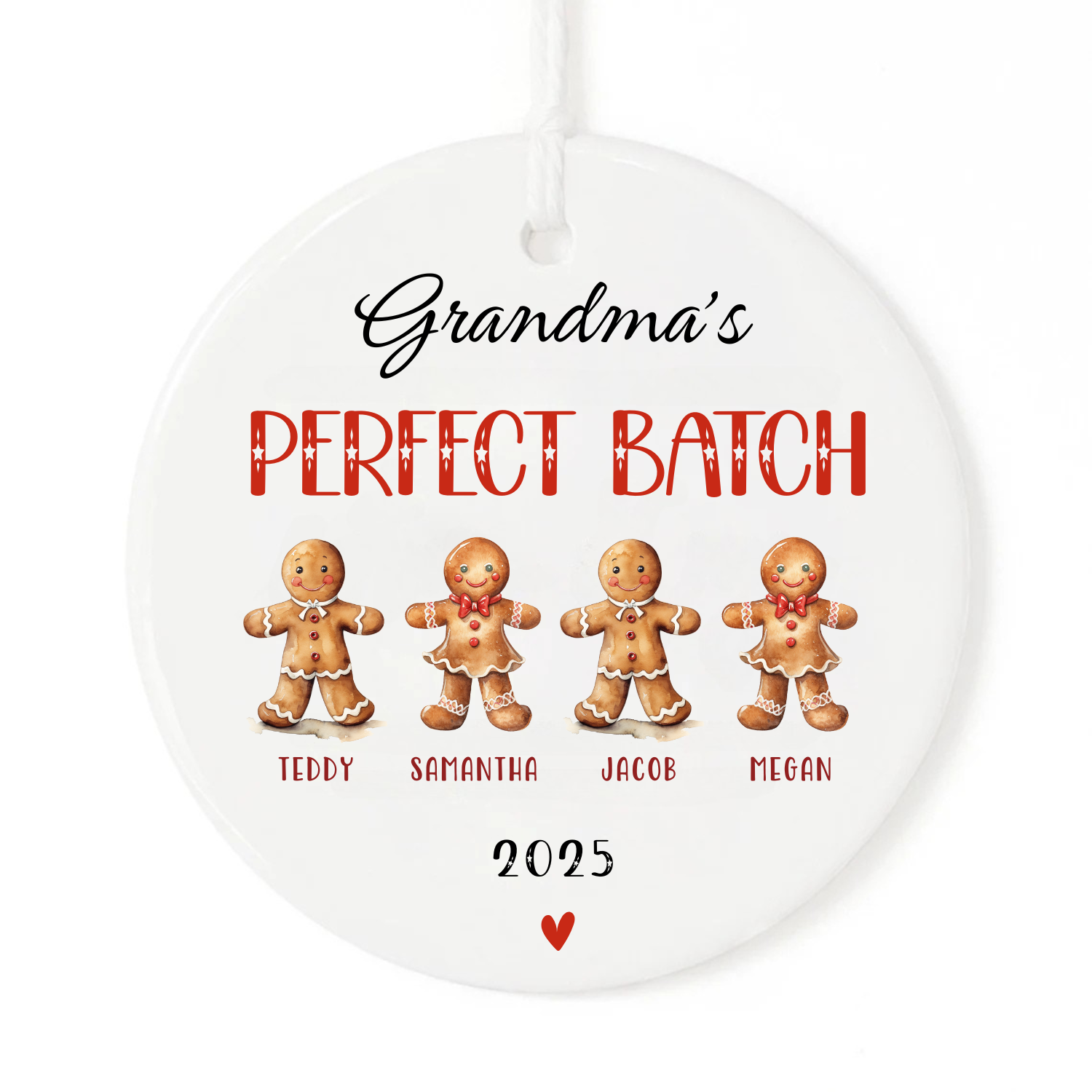 Personalized Perfect Batch Christmas Ornament Gift for Grandmothers.