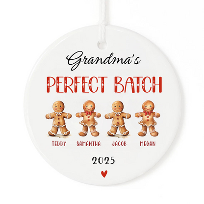 Personalized Perfect Batch Christmas Ornament Gift for Grandmothers.