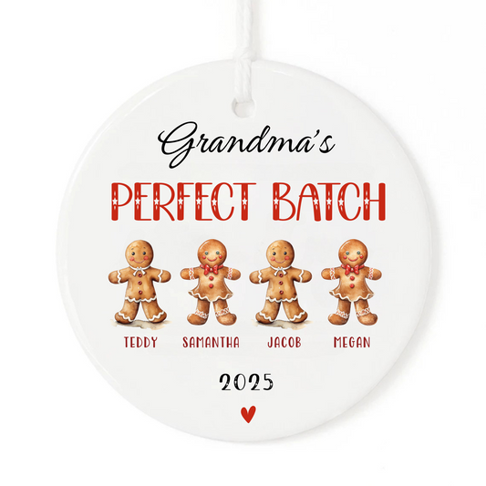 Personalized Perfect Batch Christmas Ornament Gift for Grandmothers.