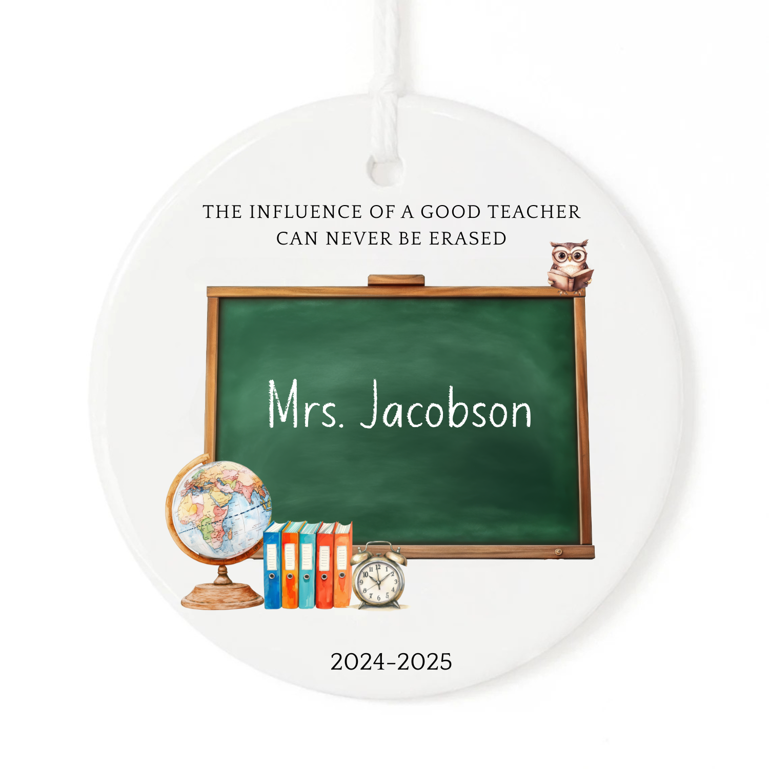 Personalized Teacher Ornament Gift