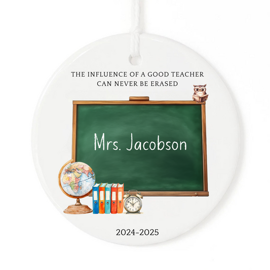 Personalized Teacher Ornament Gift