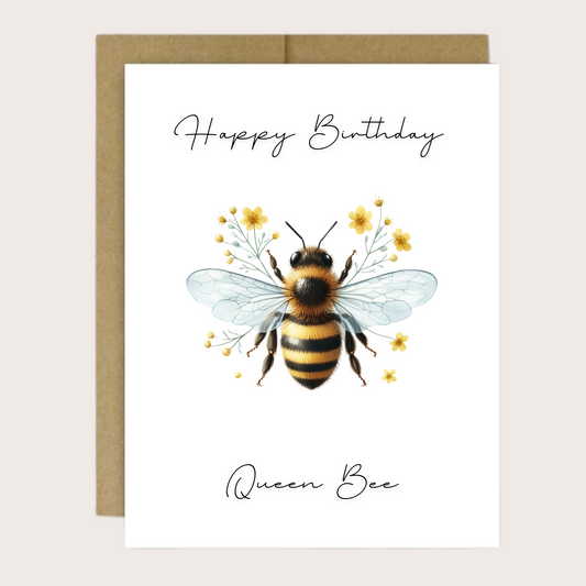 QUEEN BEE BIRTHDAY CARD