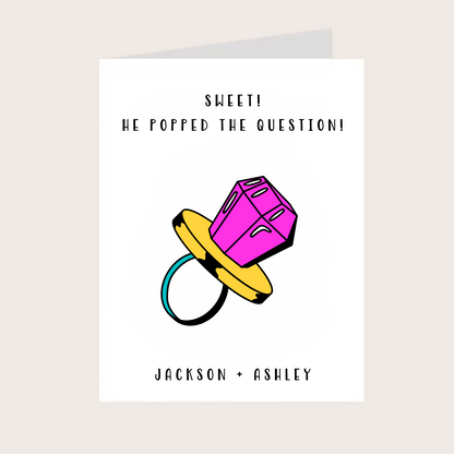 RING POP ENGAGMENT CARD