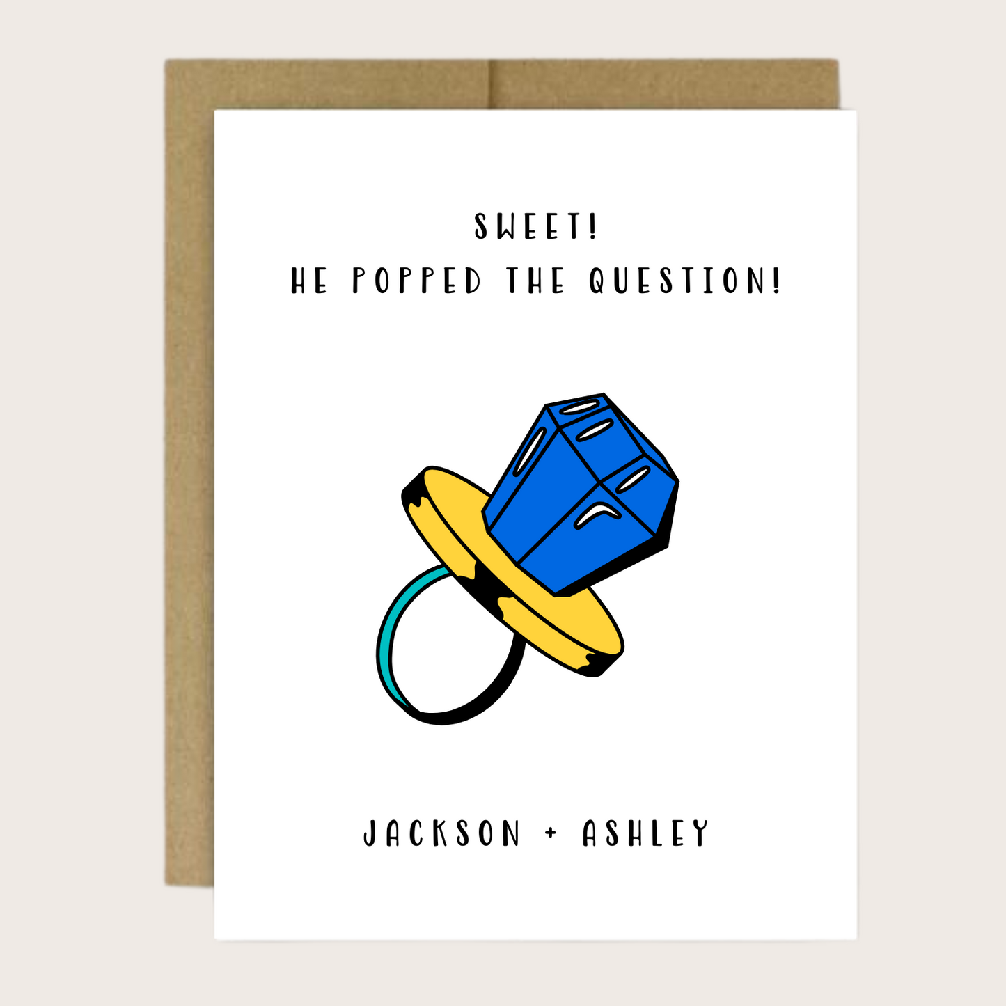 RING POP ENGAGMENT CARD