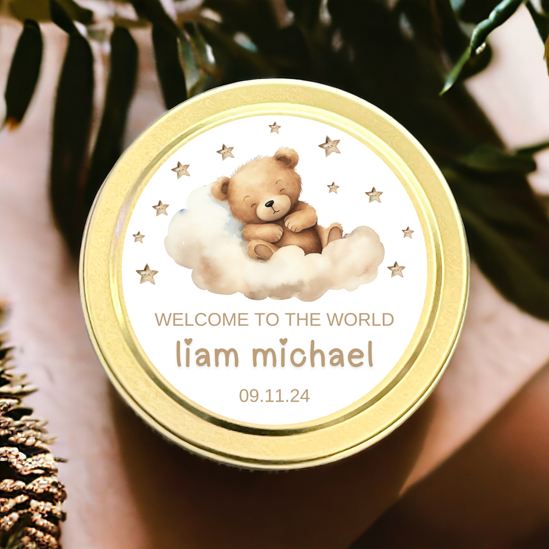 SLEEPY BROWN BEAR CANDLE