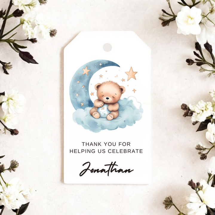 BLUE MOON SLEEPY BEAR GIFT TAGS