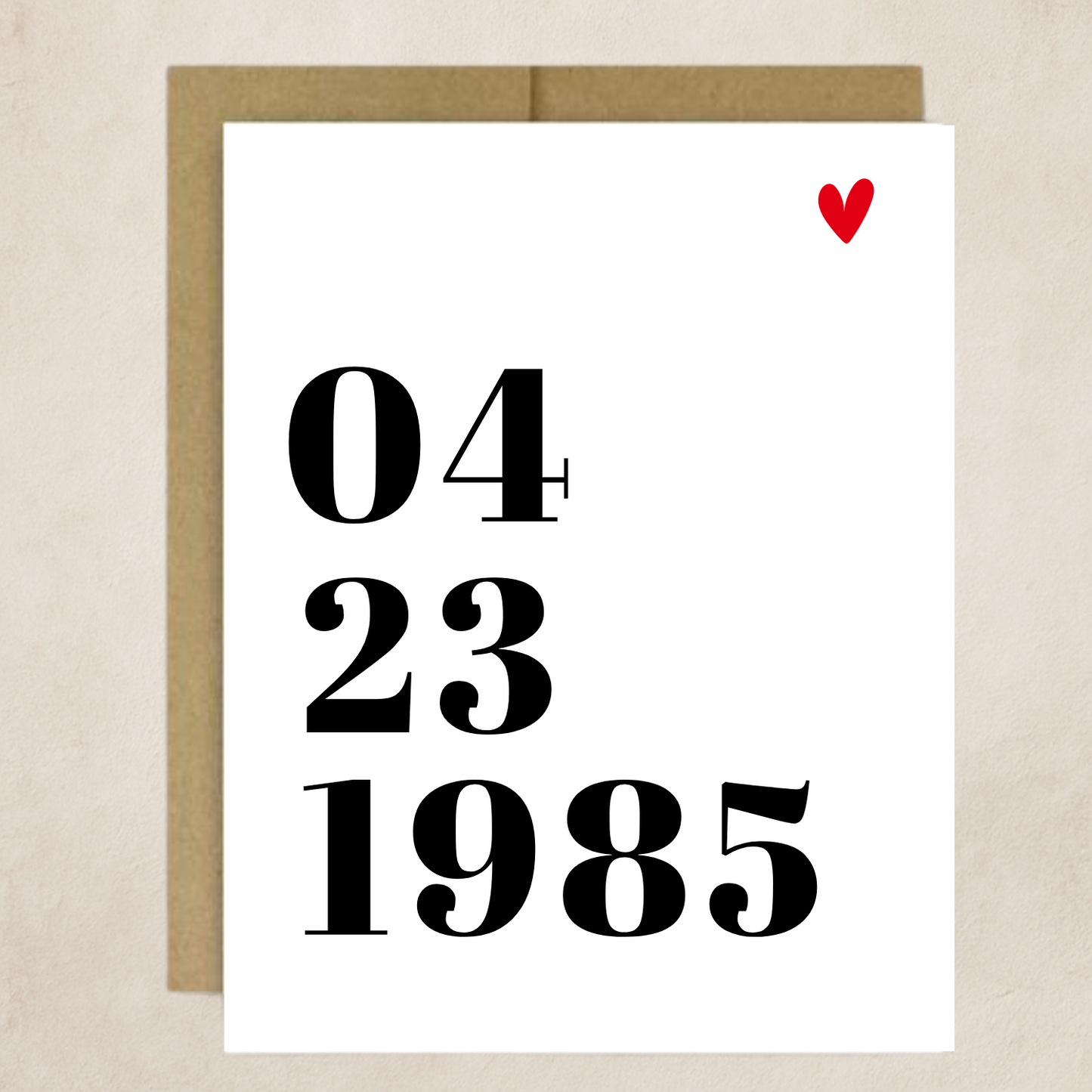 CUSTOM DATE CARD