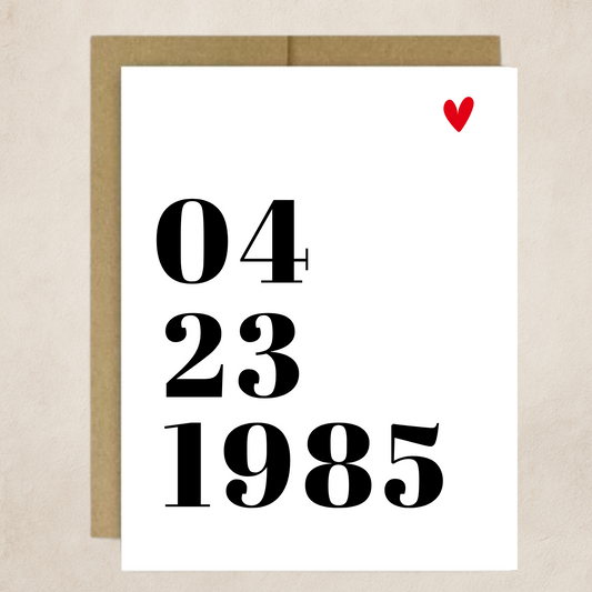CUSTOM DATE CARD