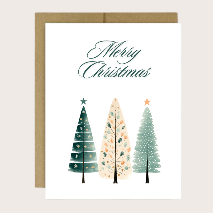 CHRISTMAS TREE TRIO CARD