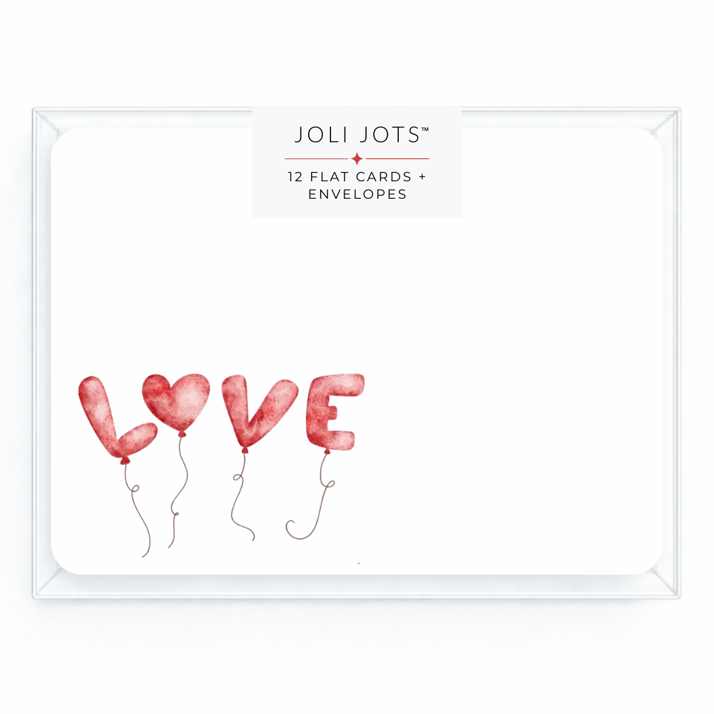 LOVE BALLOONS NOTE CARDS