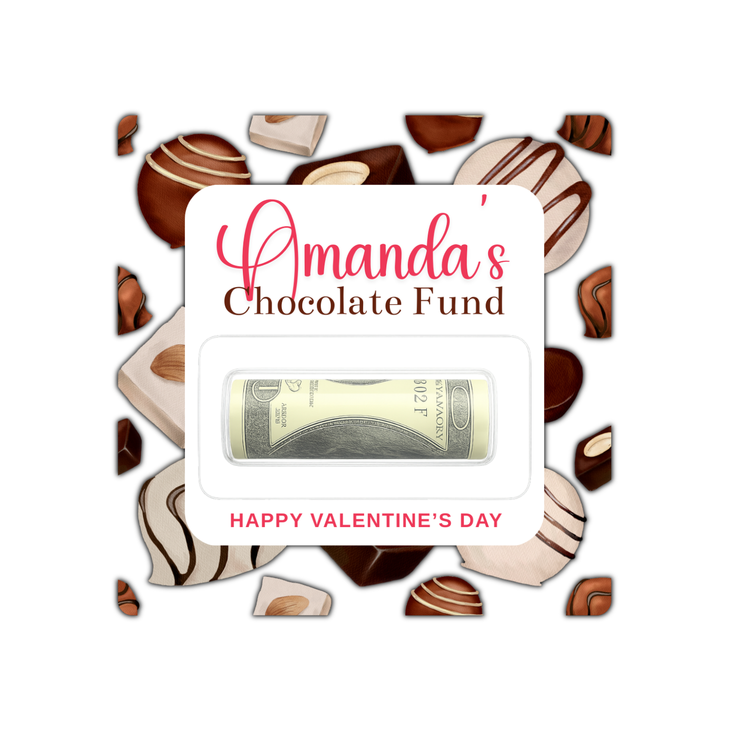 VALENTINE CHOCOLATE MONEY CARD HOLDER