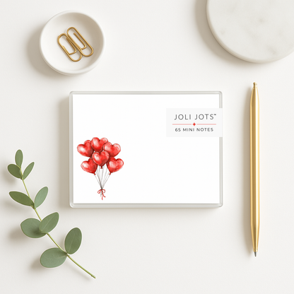 RED HEART BALLOONS MINI NOTES - JOLI JOTS™