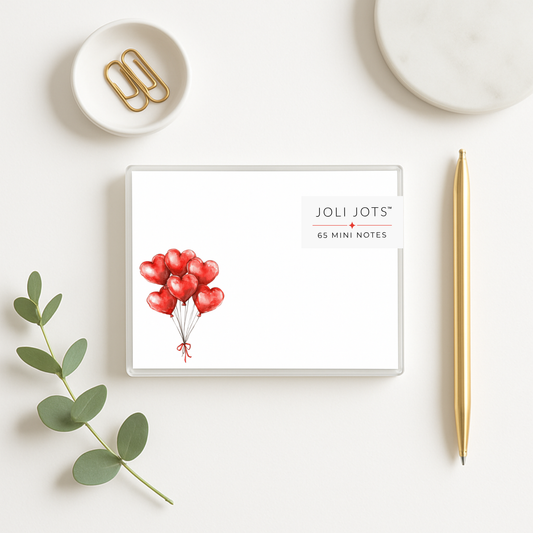 RED HEART BALLOONS MINI NOTES - JOLI JOTS™