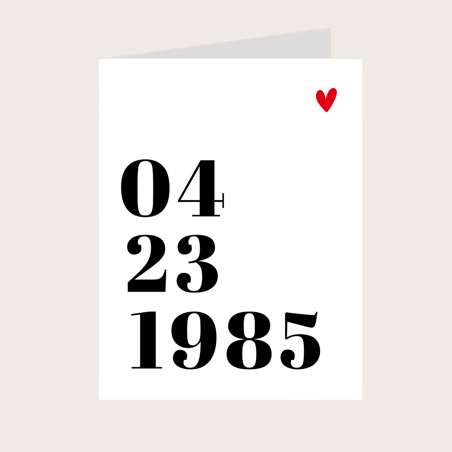 CUSTOM DATE CARD
