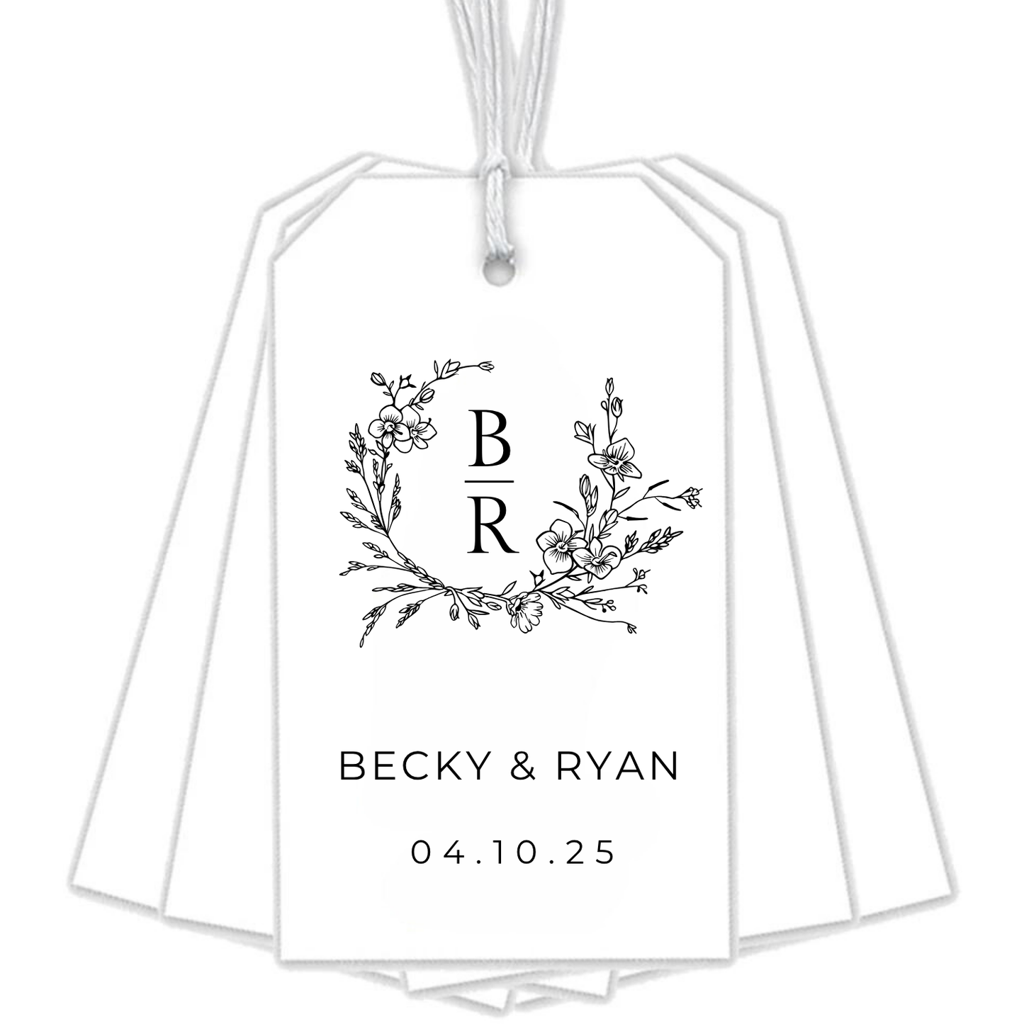 COUPLES INITIALS GIFT TAGS