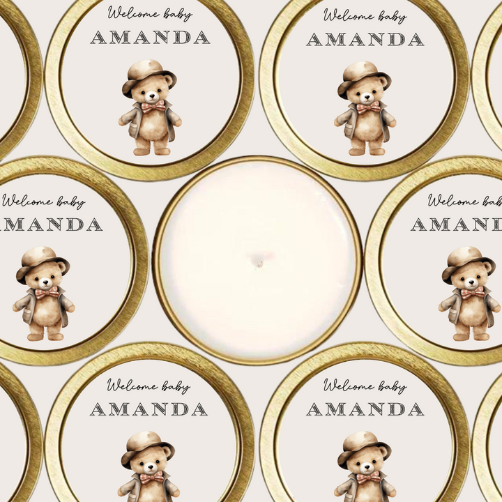 WELCOME BABY BEAR CANDLE FAVORS